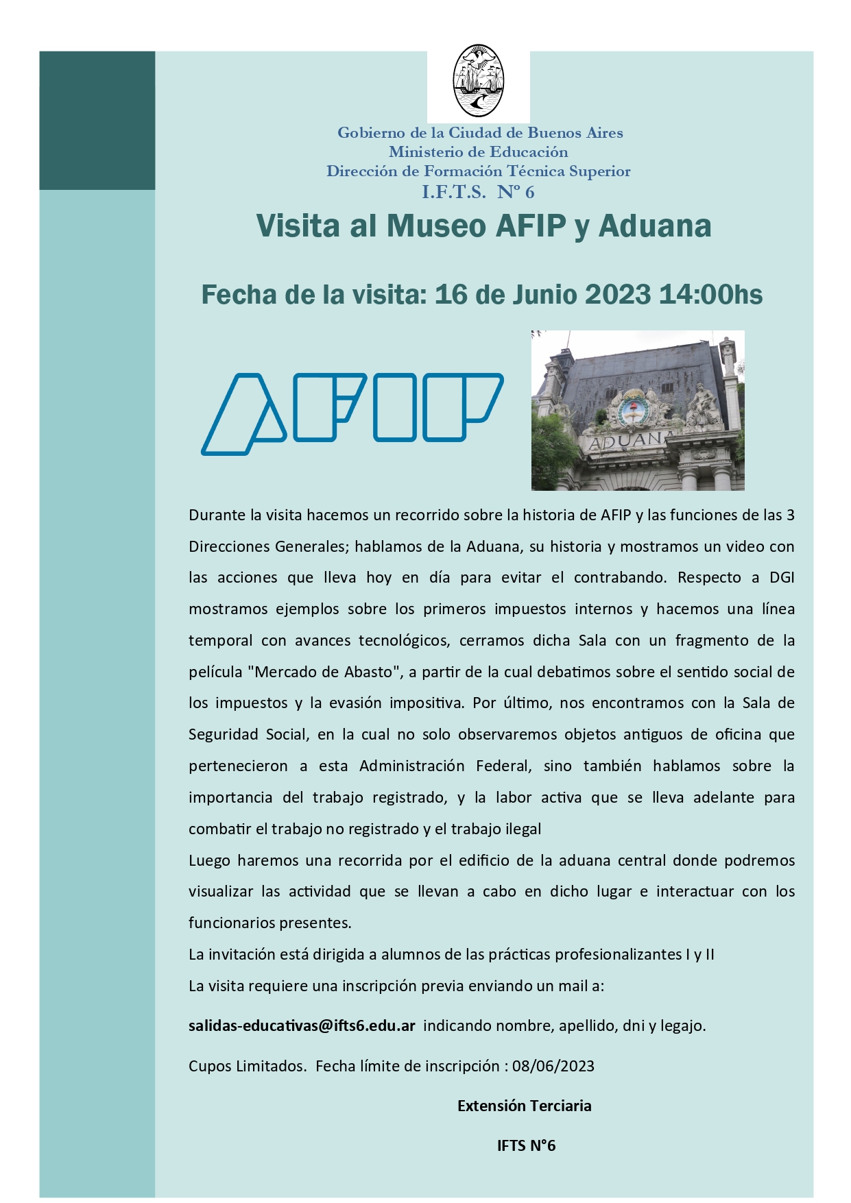 Visita 1C 2023 ADUANA Y MUSEO AFIP